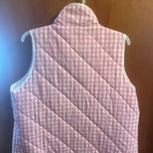 Like new pink/white gingham vest
